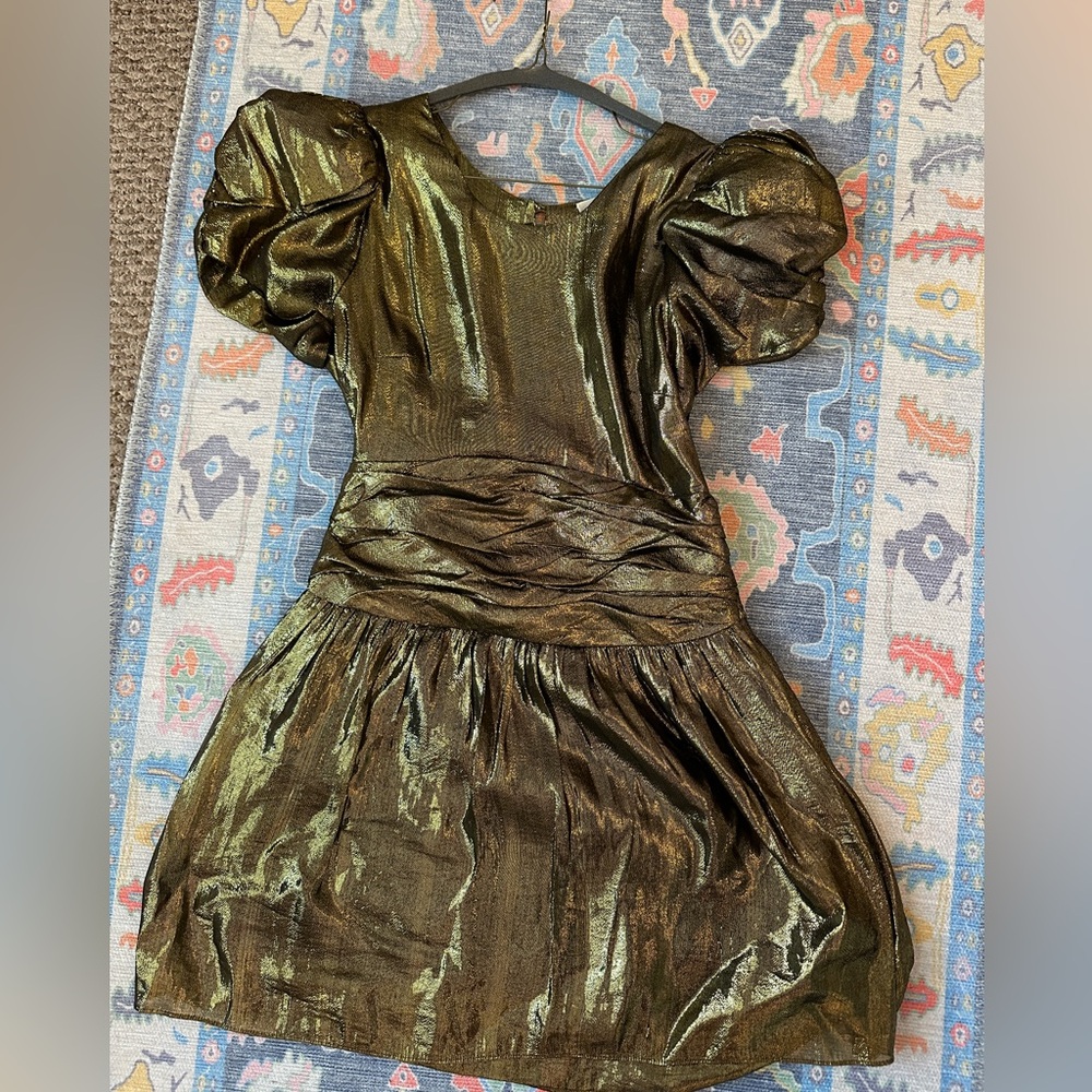 Loveshackfancy Gold Dress